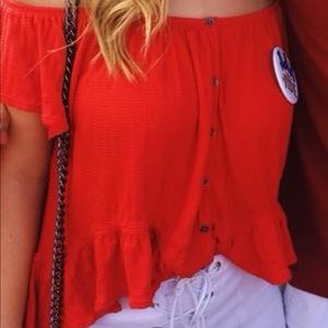 Red free people shirt!